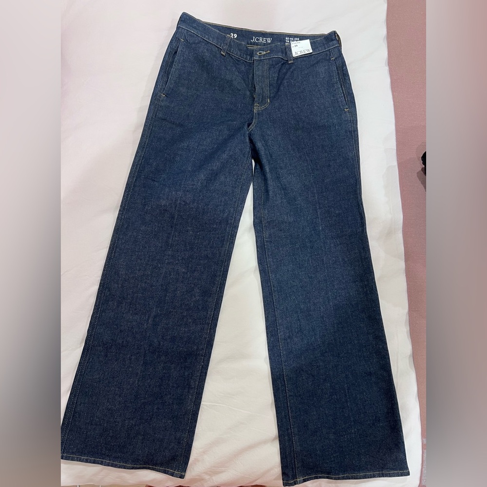 J. Crew Full-length slim-wide trouser jean